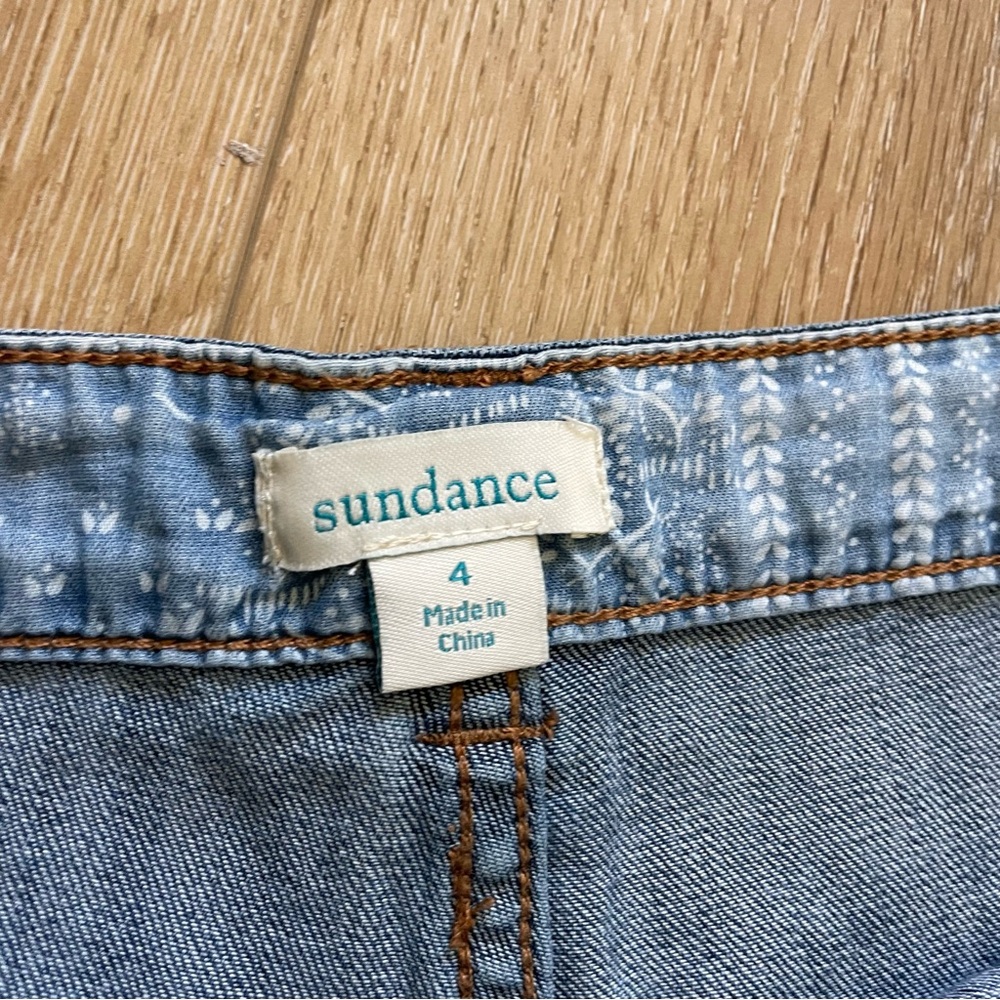 Sundance Women’s Blue Front Pocket Crop Jeans Size 4 Denim - Picture 5 of 8